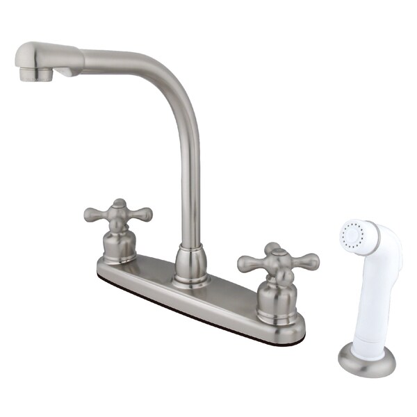 Victorian Centerset Kitchen Faucet, Brushed Nickel